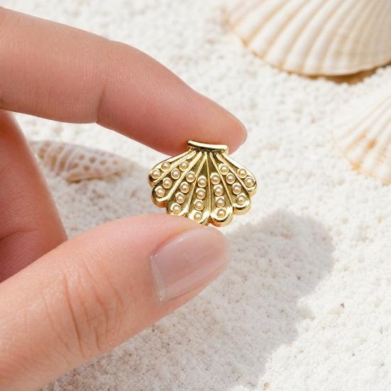 5 Stuks/Set Zomer Schoenschoonmakers Goudkleurig, Strand Schoendecoraties met Oceaan Thema, Nep Parel Zeester Schelp Schoenschoonmakers voor Vrouwen Meisjes Klompen
