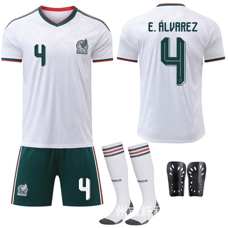 27 Mexico Away White Football Jersey Sports Suit Us-Canada-Mexico World Cup No. 9 Raul Jersey