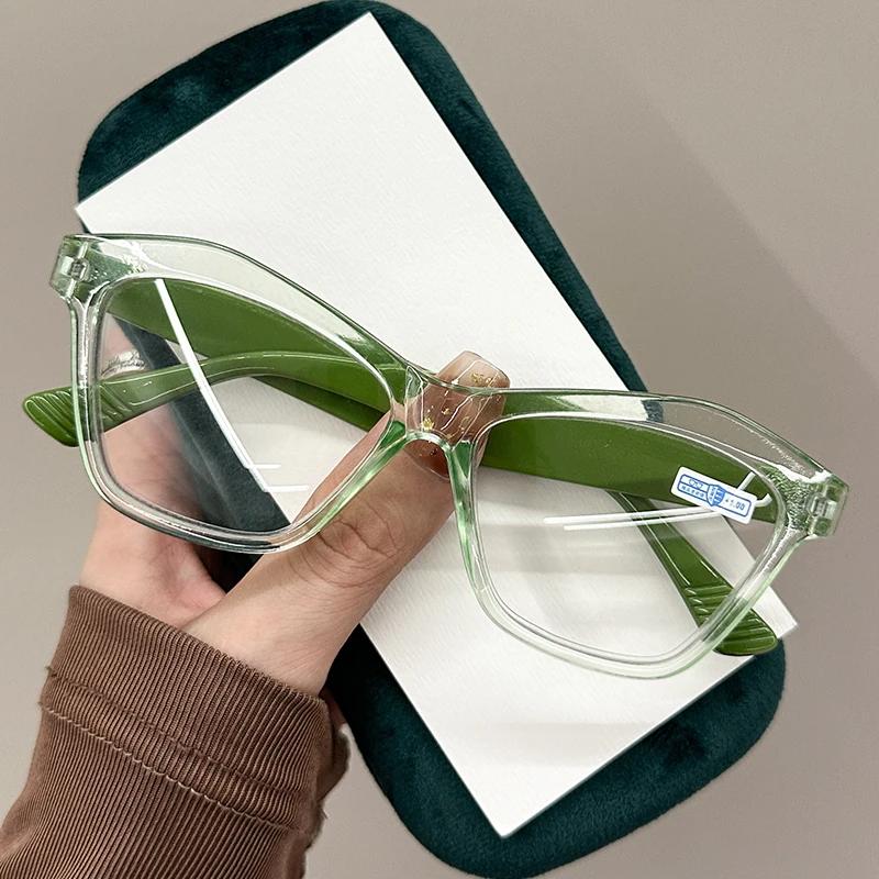 Retro Men Women Clear Lens Presbyopia Glasses Personalized Cat Eye Reading Glasses Blue Light Blocking Eye Protection Eyewear