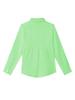 Solid Color Pleated Long-sleeve Women's Bamboo Cotton Lapel Top