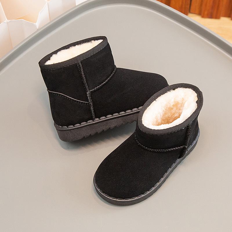Fashion Children's snow boots for boys and girls in winter new set of short boots suede cotton shoes plush insulation shoes snow boots