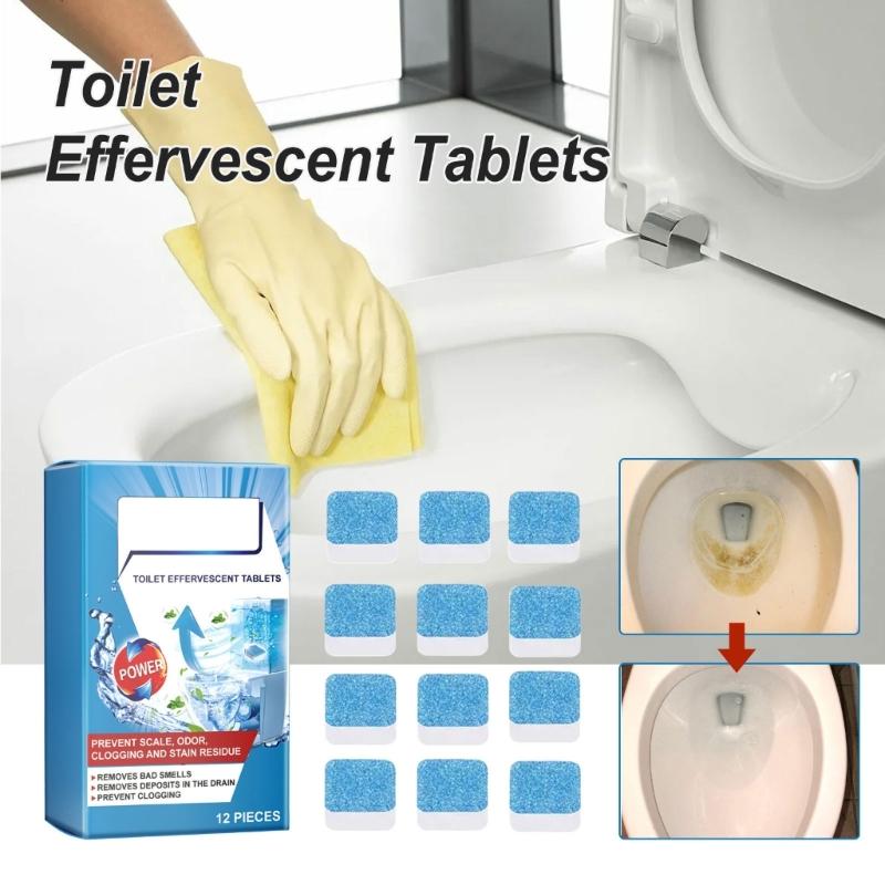 Toilet Cleaner Tablets Effervescents Tablets Deep Cleaning Washer Deodorants Cleaning Agent Pills Automatic Toilet Clean