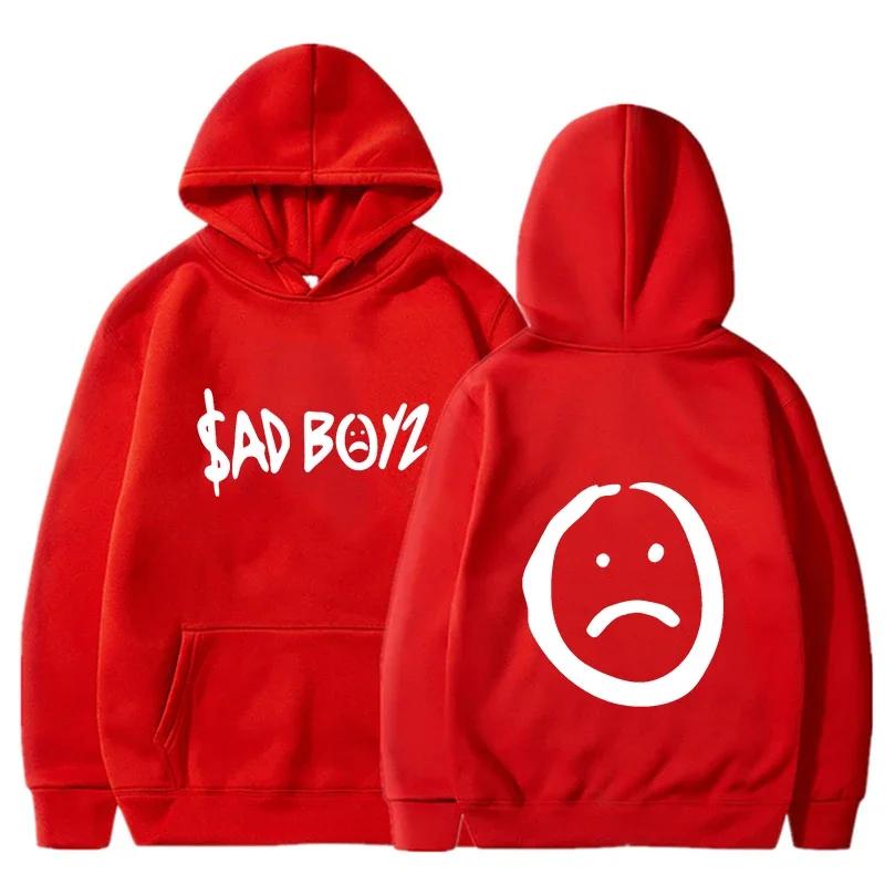 Autumn Winter Junior H Sad Boyz Printed Hoodie World Tour Merch Street Men's and Women's Hoodie Hip Hop Warm Hoodie