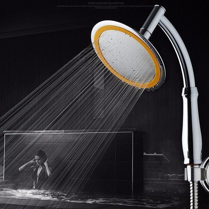 

6-дюймовая регулируемая 2-режимная лейка для душа из ABS, большая лейка для душа с эффектом дождя, ручная лейка для душа высокого давления 6 inch-Supercharge белый