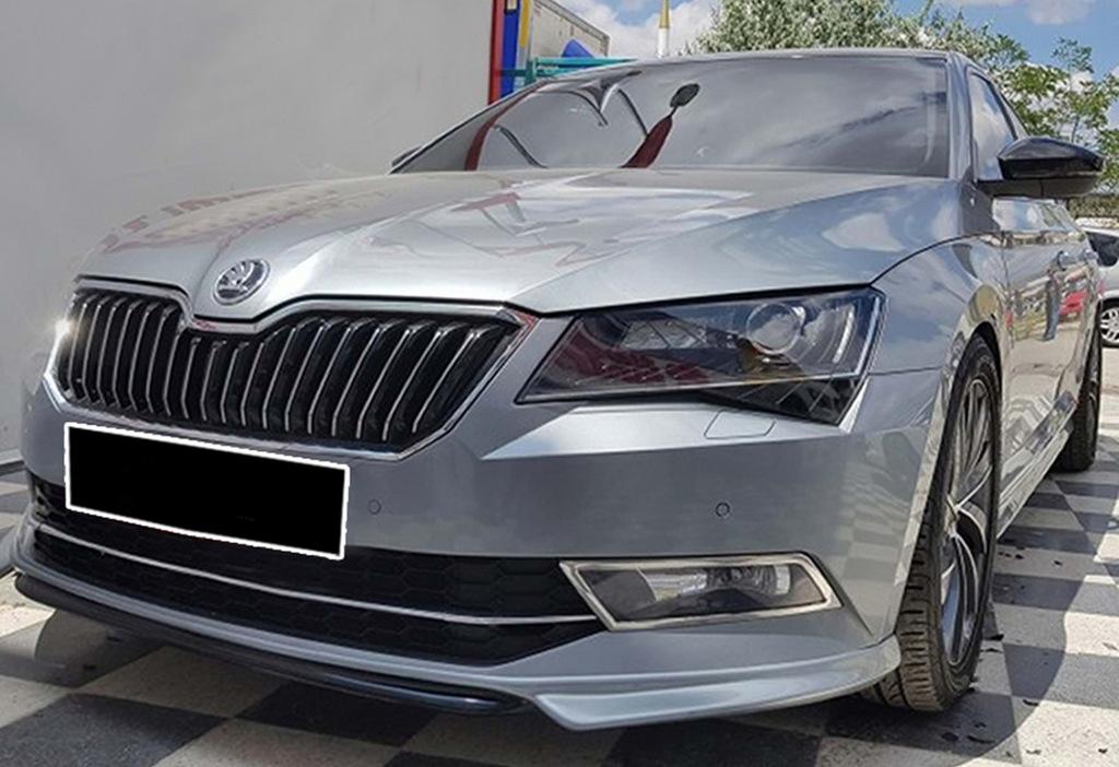 

Передняя Lip накладка DPT V-1 (2015-2020, черный глянец) для Skoda Superb