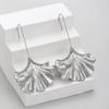 Minimalism Zinc Alloy Ginkgo Leaf Pendant Earrings for Women Vintage Charming Long Earrings High-end Party Zircon Ornament