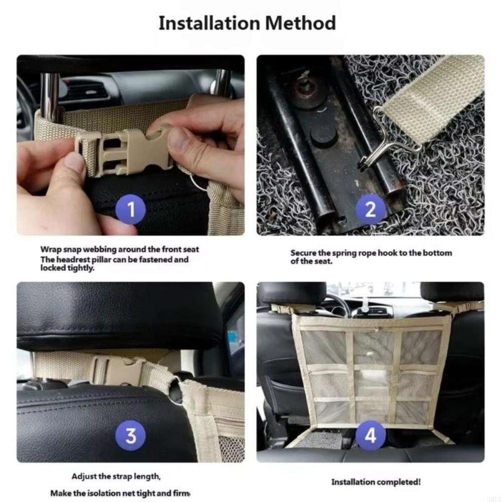 Sturdy Durable Car Storage Net Elastic Edge Car Seat Protective Net Car Pet Barrier Trunk Seat