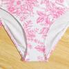 2026 Girls' European & American Print Mesh Three-Piece Swimsuit Set - Medium & Large Sizes