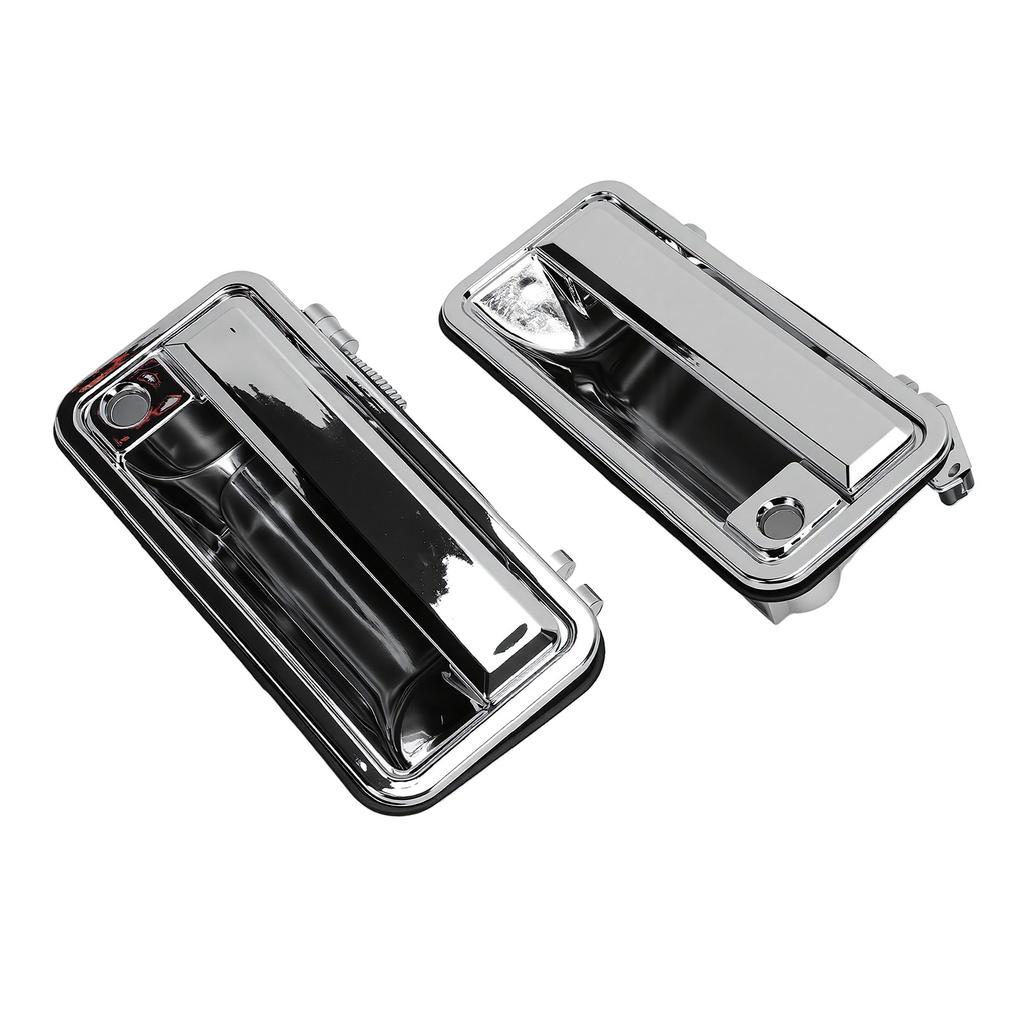 2pcs All Metal Exterior Door Handles with Lock Cylinder Replacement for Chevy C1500 C2500 C3500 K1500 K2500 K3500 Tahoe