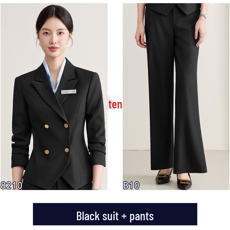 2025 Women's Autumn Black Pantsuit: Elegant Business Professional Workwear