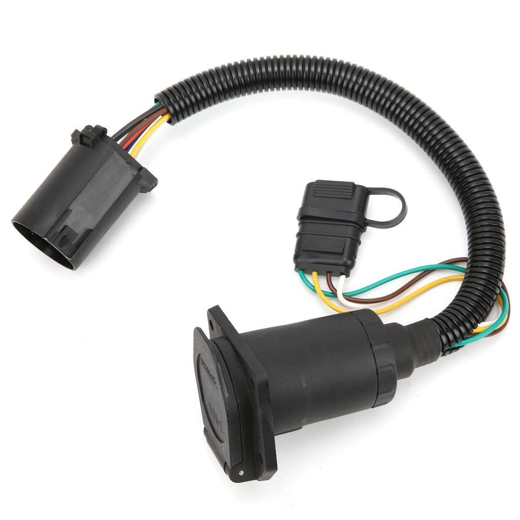 7 Way Trailer Connector 7?Pin 4?Pin Plug and Play Trailer Wiring Harness with Bracket Screw Nut for