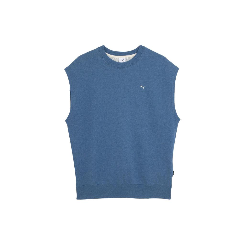 Puma Navy Series Solid Color Casual Pullover Knitted Sports Slim Fit Breathable Round Neck Sleeveless Vest Unisex Vests Deep-Space-Blue 623127-56