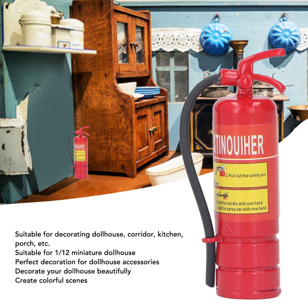 Extinguisher Mininature 1:12 Scale Alloy Model Decorative Accessories