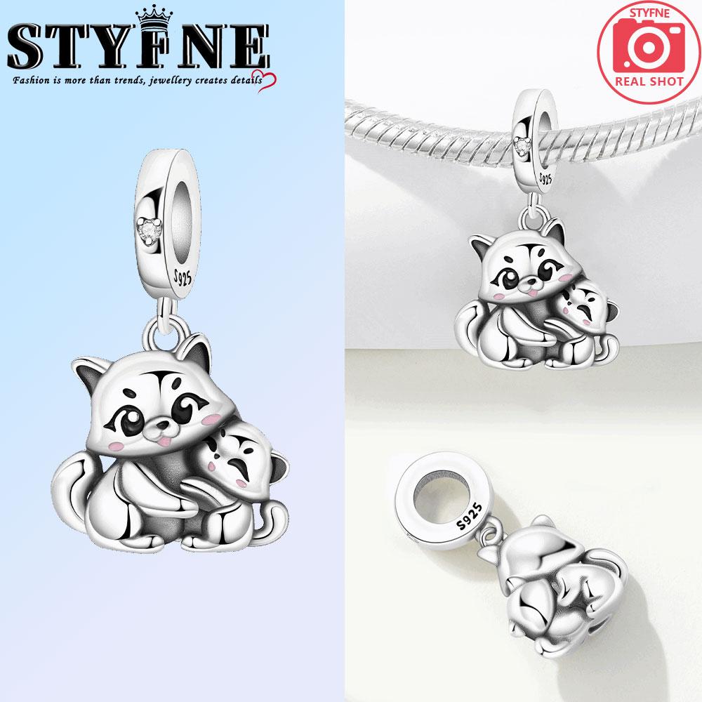 Copper Pet Series Puppy Loves The Owner And Swings The Kitten Charms Beads For Original Bracelet Woman Girl Jewelry