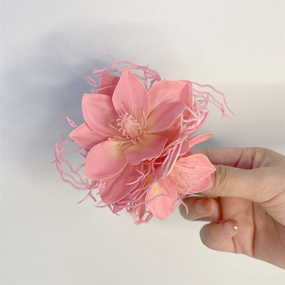 Artificial Flowers Hair Clips Fairy Barrette Hairpiece Hair Decoration Photo Props  for Women Girls