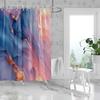 1pc Pink Marble Printed Waterproof Shower Curtain Shower Partition Hanging Curtain with 12 Hooks Multiple Sizes Easy To Install