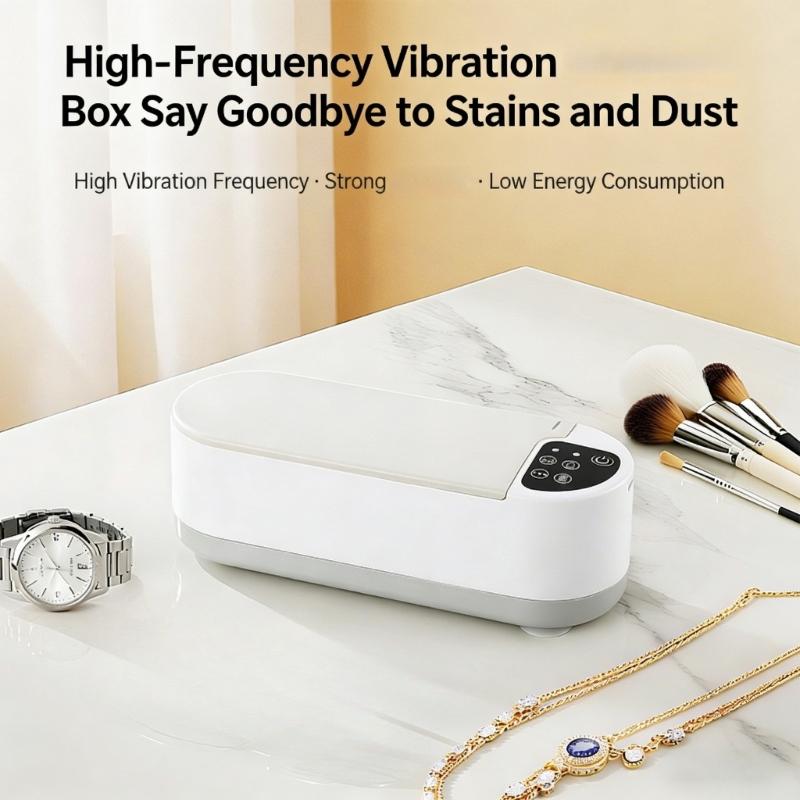 Sturdy Ultrasonic Cleaner Portablr for Jewelry and Eyeglasses Versatile and Easy to Use Household Tool Accessory
