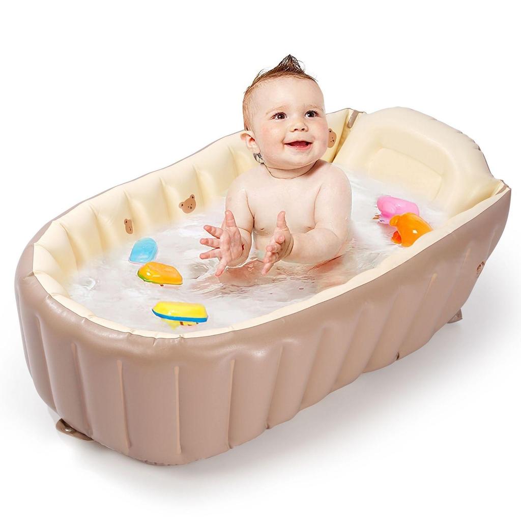 Baby portable shower basin, baby shower basin, household use, children can sit and lie down, foldable bathtub, inflatable bath b