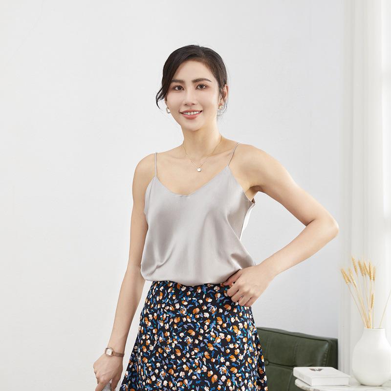Summer 2025 Double Layer Silk Camisole Women’s Mulberry Bandeau Vest