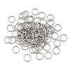 50pcs Stainless Steel 1/1.2mm Thick 6 8 10 12 14mm Twist Open Jump Rings for DIY Jewelry Making Findings for Earrings Necklace
