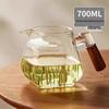 High-End Crescent Glass Teapot with Integrated Filter and High Temperature Resistance for Green Tea