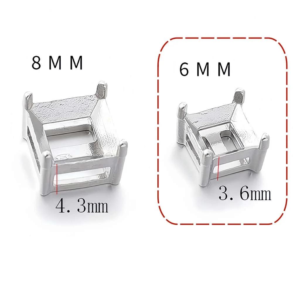 10/20PCS Stainless Steel Empty Claw Setting Multi Shape for Fancy Rhinestones Base Claw Sewing Accessories Crystal Stones Holder