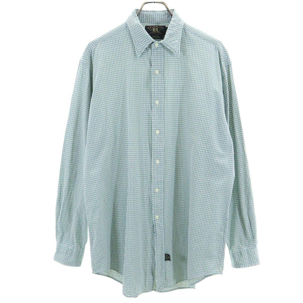 

RRL 90s Old red 3 star initial tag Long sleeve Check shirt M Green system Men s Used