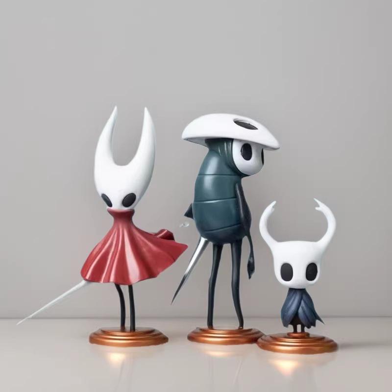 Void Knight Game Figure Set: Hornet, Little Knight, and Quirrel Models