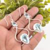 Natural Sky Blue Topaz Gemstone 925 Solid Silver Handmade Earrings 2.07" For Her EE-170-6