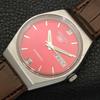 VINTAGE SEIKO 5 AUTOMATIC 6319A JAPAN MENS RED COLOR DIAL WATCH A701216-5 R206a-a701216