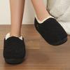 Fashion Concise Faux Lamb Wool Fur Slippers Women All Match Letter Embroidery Plush Slippers Woman Slip On Round Toe Cotton Shoes Mujer