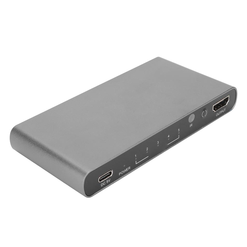 SWH51 5x1 HD Multimedia Interface Switcher 4K 60Hz 5 in 1 Out Splitter Supports 4Kx2K Resolution