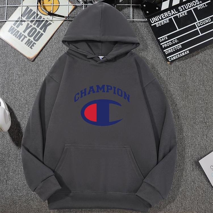 Men's & Women's Trendy Champion Hoodie: Casual Loose Fit, Spring/Autumn Style with Letter Design
