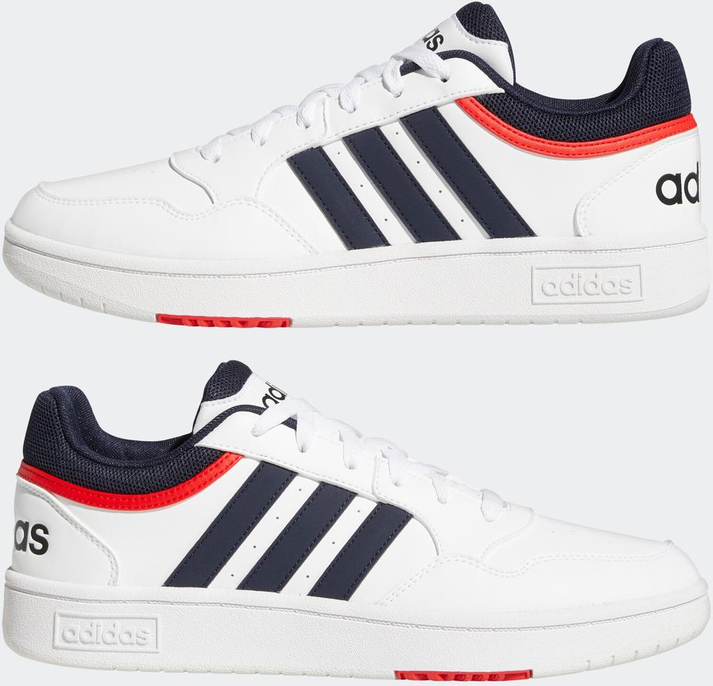 Sneakers Adidas Hoops 3.0 Low Classic Vintage Cloud White/legend Ink/vivid Red