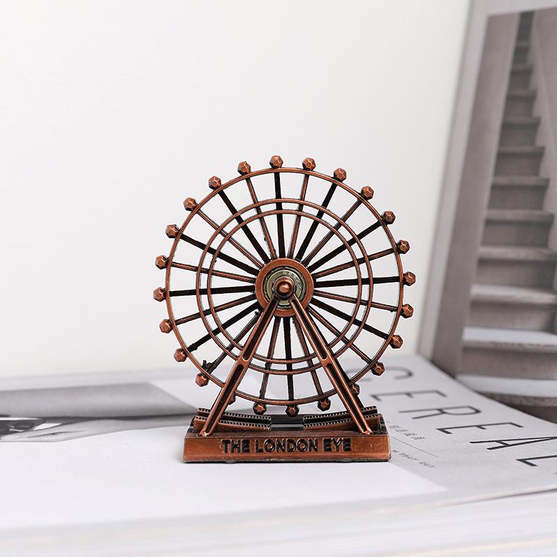 Vintage Ferris Wheel Decorative Ornament for Living Room, Wine Cabinet, TV Stand, or Office