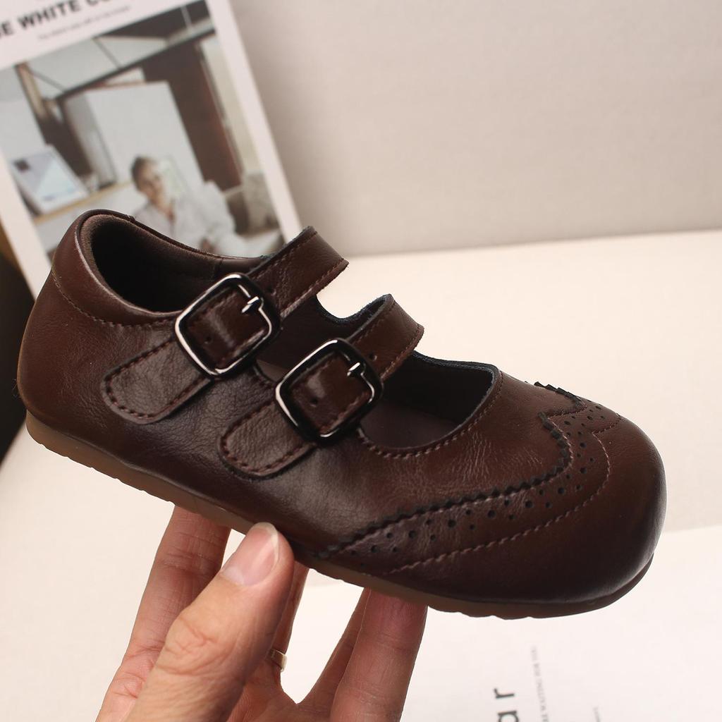 Scarpe in Pelle Retro Britanniche per Bambini Primavera 2026 - Scarpe Nere da Principessa per Bambine Piccole