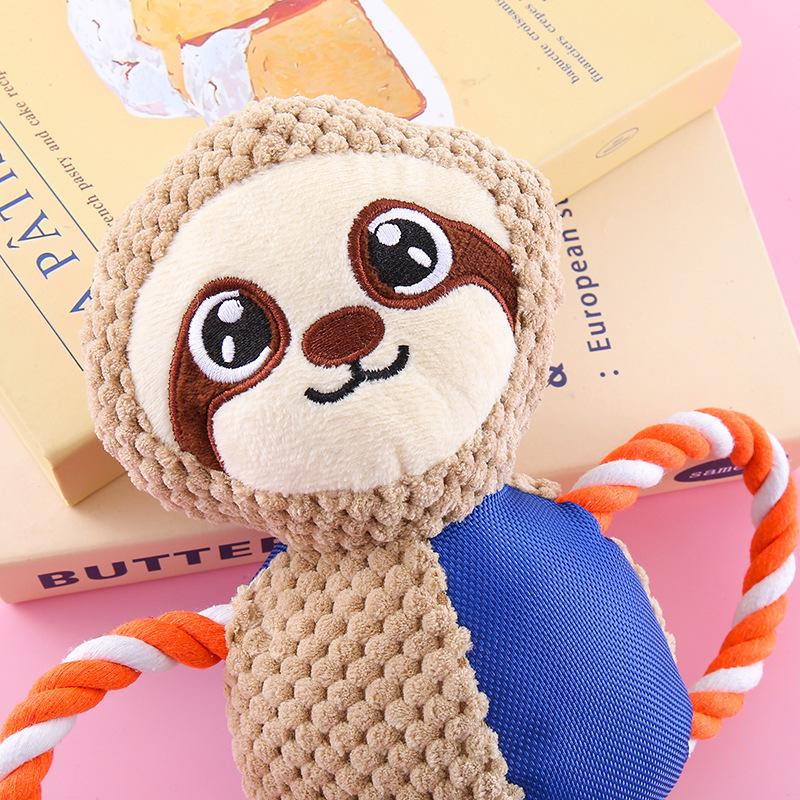 Pet Cotton Rope Toys, Interactive Training Toys for Making Sounds, Grinding Teeth and Cleaning Teeth for Medium and Large-sized Dogs