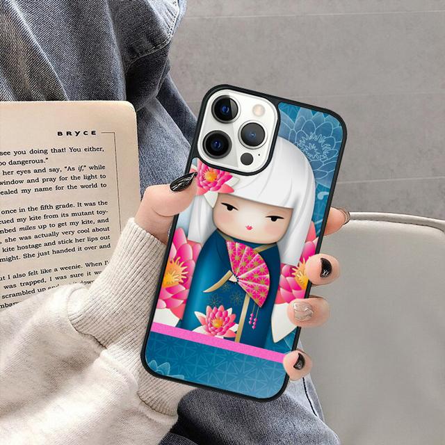 Japanese Keiko Kokeshi Doll Phone Case Cover for iPhone 17 Air 16 16e 15 13 14 11 12 Pro Max Plus coque fundas Shell