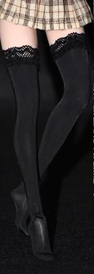 Toy Hobby Scale Figure for TBLeague Body GS Innocent Style for Beautiful Female College Office Office Black Sexy Lace Overknee Socks Stocking Socks