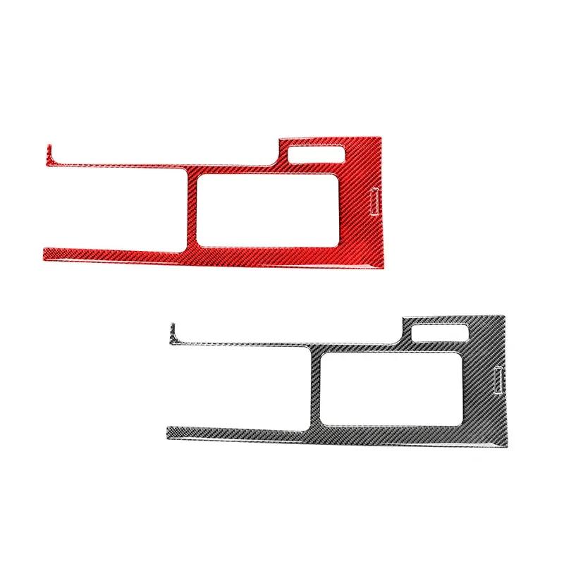 For Ford Mustang 2009-2013 Accessories Carbon Fiber Car Interior Central Console Gear Shifter Panel Frame Decoration Sticker