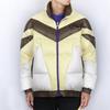 Li Ning Cba Series Sports Warm Color Block Stand Collar Down Jacket Men Outerwear Yellow AYMQ591-1