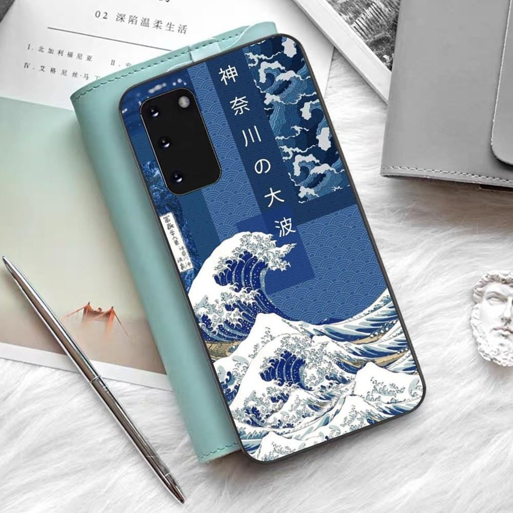 Japanese Wave Anime Dragon Phone Case For Samsung S 9 10 20 21 22 23 30 23 24 Plus Lite Ultra FE S10lite Fundas