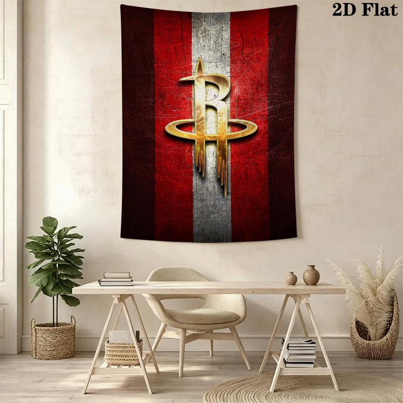 Rockets Logo Design Threepiece Set 1 Duvet Cover 2 Pillowcase Without Core Bedding Set Soft And Comfortable Christmas Birthday Gift