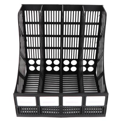 File Holder Document Tray 4-Grid Desktop Storage File Organizer Office Supplies