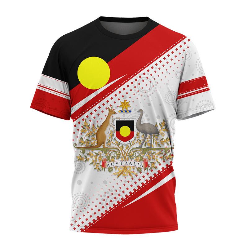 Men s Printed Loose Short Sleeve Fashion Versatile Top Crew Neck T-Shirts Men’s 5XL