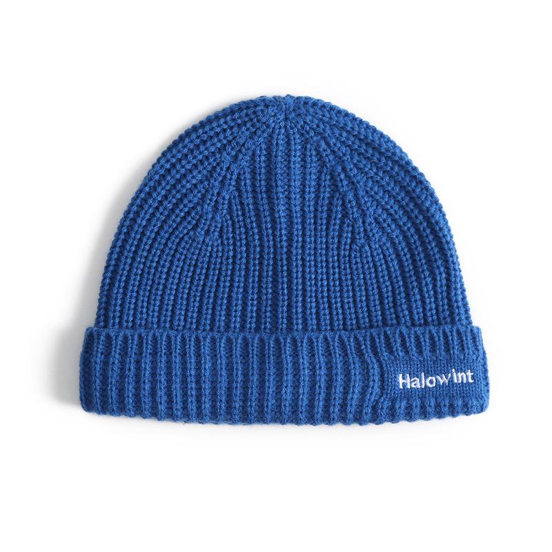 

Letter embroidery knitted hat spring autumn winter hip hop men s and women s hats solid color versatile fashion simple wool without velvet One Size