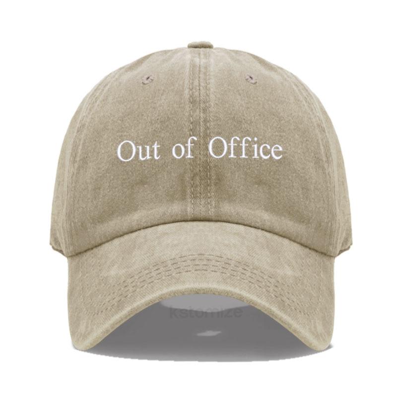 

Out Of Office Embroidered Vintage Washed Baseball Cap Unisex Adjustable Casual Dad Hat Summer Sun Hat For Women Men