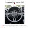 Perforated Microfiber Leather Car Accessories Interior Steering Wheel Cover Sticker Trim For Mazda 3 Axela CX-30 CX30