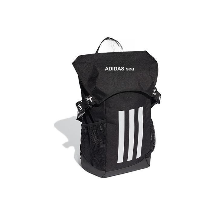 adidas 4Athlts Gestreifter Print Sport-Polyester-Rucksack Unisex-Rucksack Schwarz FJ4441