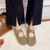 French Retro 2025 New Sweet Beanie Shoes Spring Women Mary Jane Shoes Versatile Soft Sole Light Casual Shoes